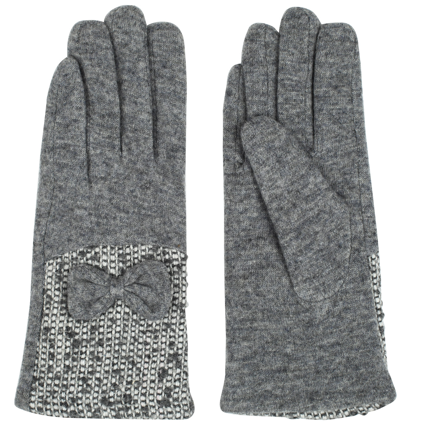 Женские перчатки серого цвета Pia Rossini 