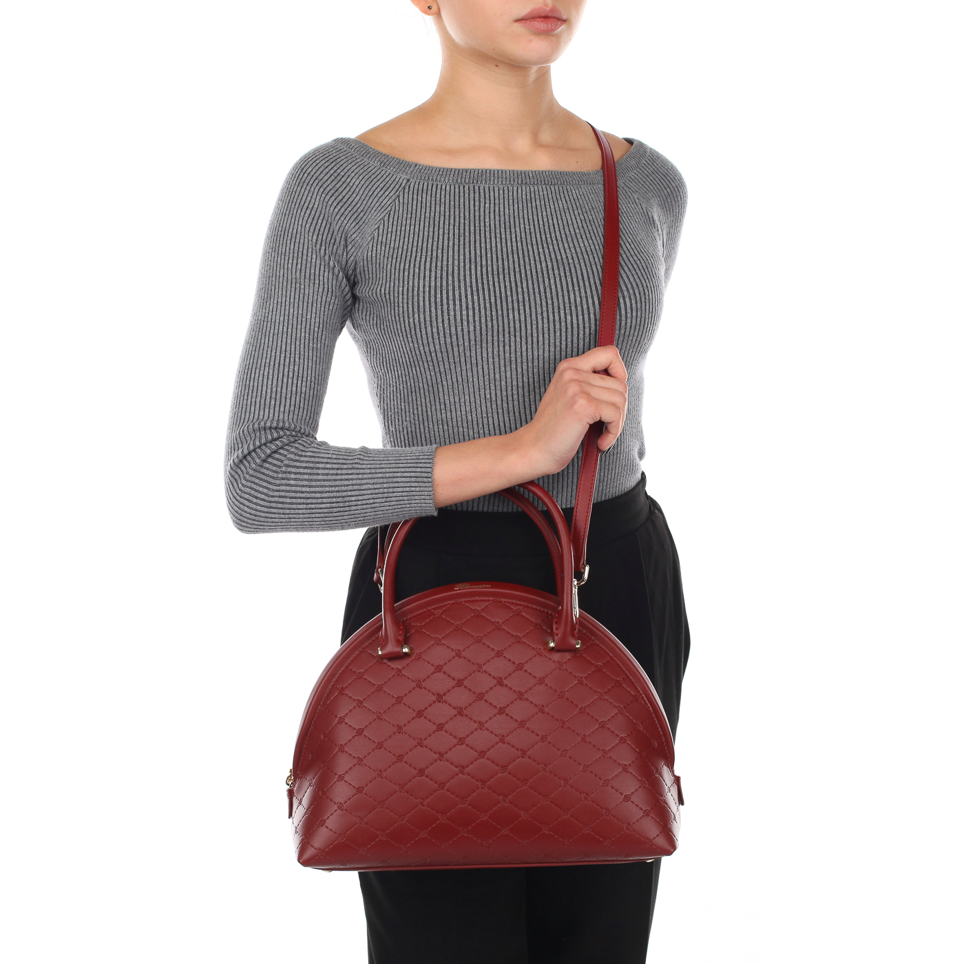 Вместительная женская сумка с плечевым ремешком Blumarine Obsession