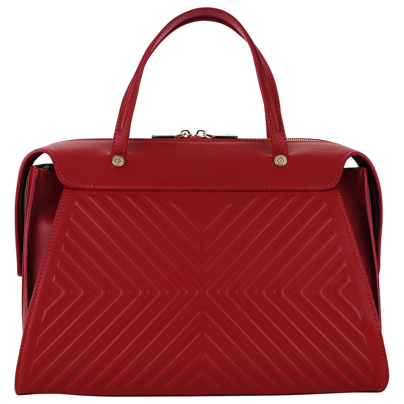 Gilda Tonelli Женская вместительная сумка из красной кожи