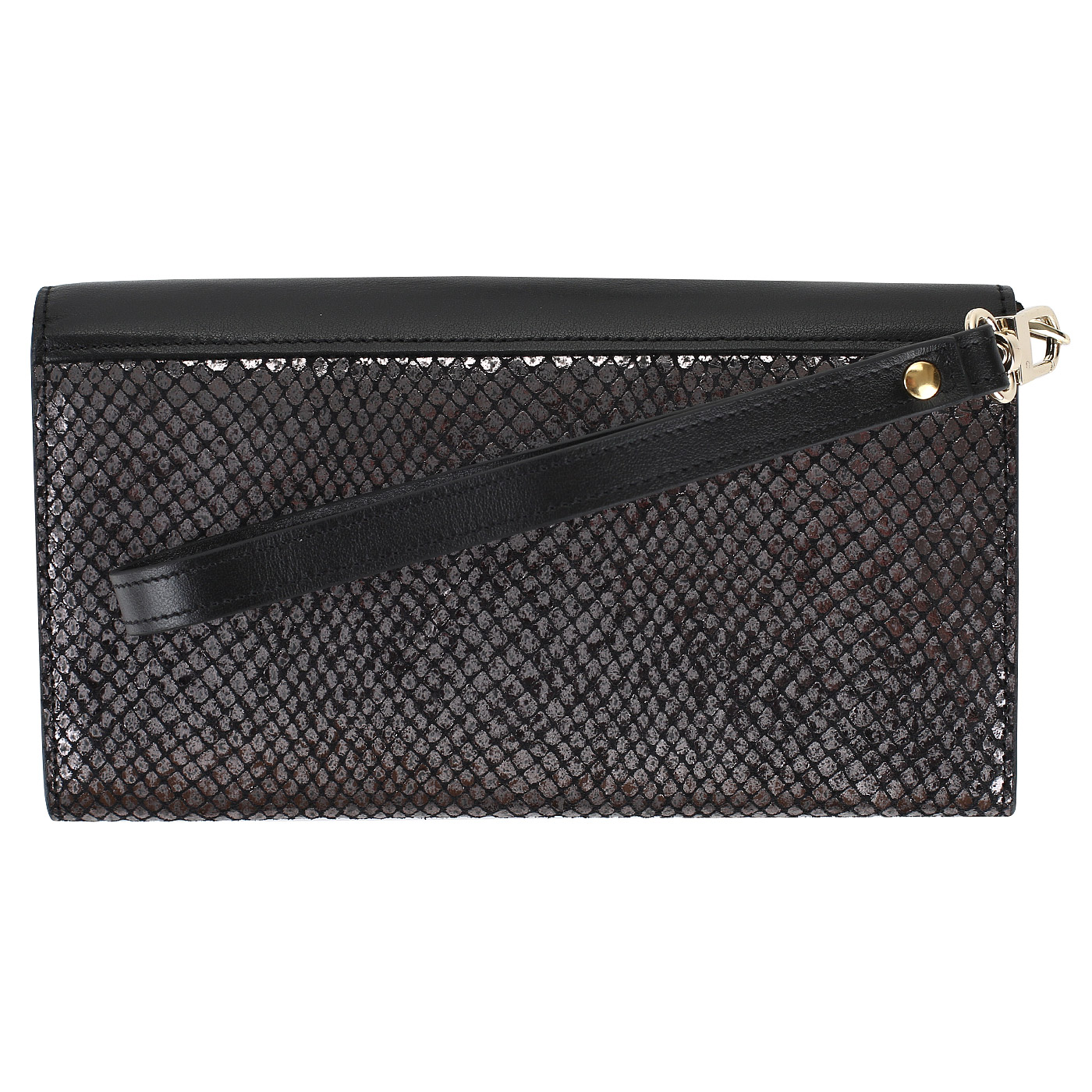 Женское портмоне из черной натуральной кожи Chatte Tiffany