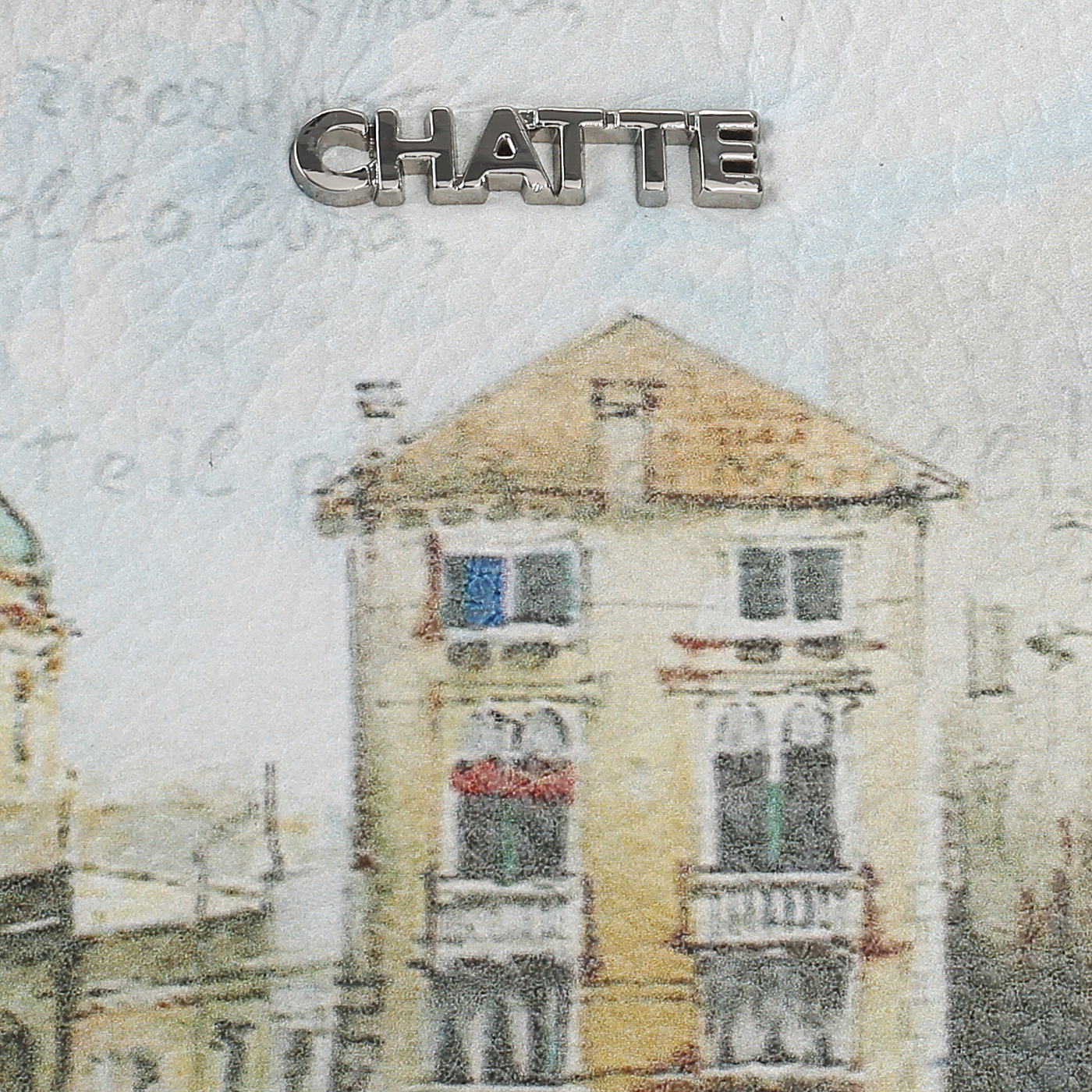 Кожаная сумка с принтом Chatte Lille