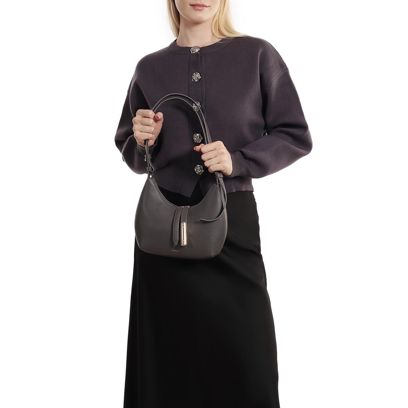 Кожаная сумка Furla Goccia