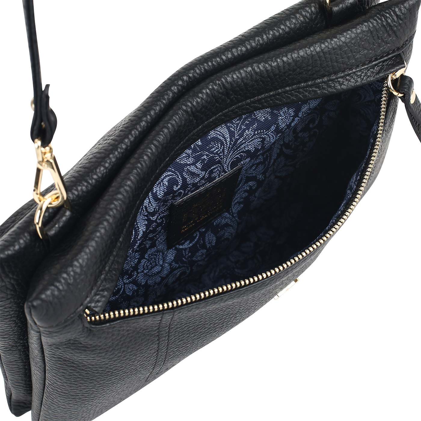 Чёрная кожаная сумочка Bruno Rossi Dollaro