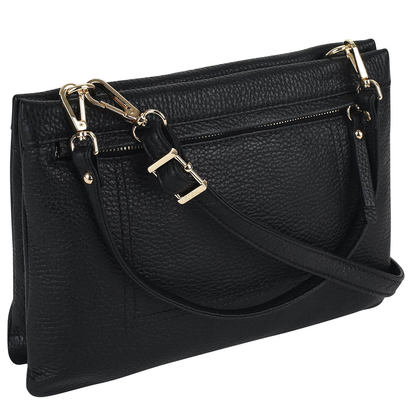 Чёрная кожаная сумочка Bruno Rossi Dollaro