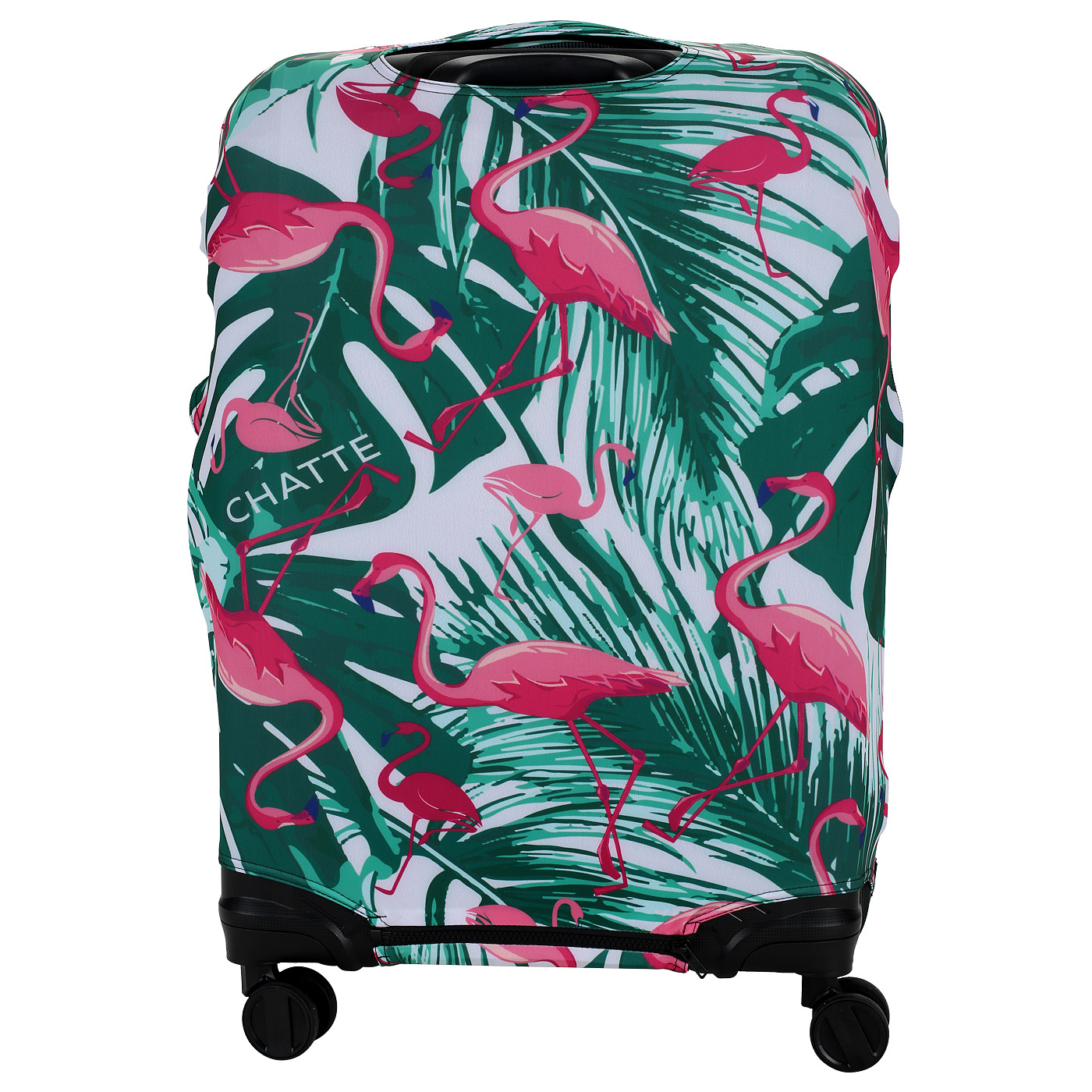 Чехол для чемодана с принтом Chatte Flamingo